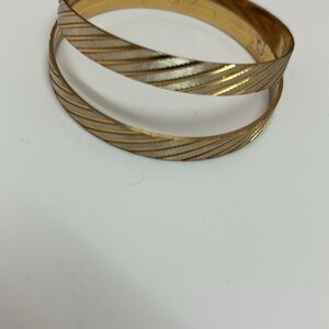 Indian jewlry Bangels in 2 tone colors Indian Pakistani costume jewelry Size 2.6